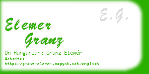 elemer granz business card
